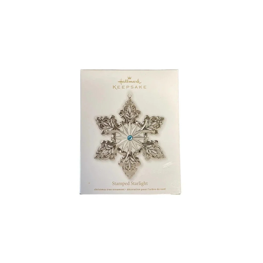 New in‎ Box Keepsakes Hallmark Stamped Starlight Ornament